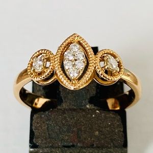 18k gold & diamonds ring